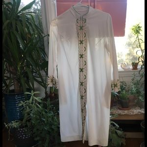 white vintage embroidered tunic